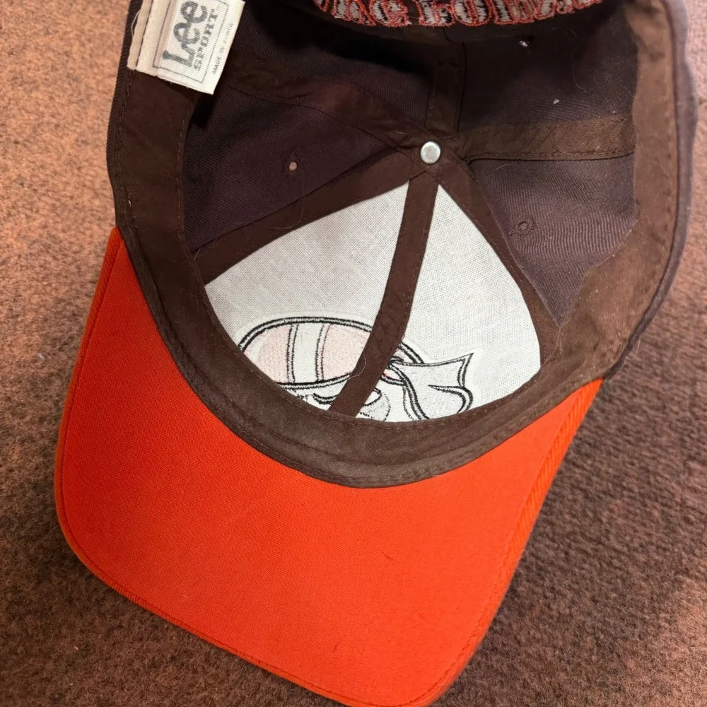 Lee Sport Cleveland Browns Dawg Pound Snapback Hat Brown Orange Vintage NFL Cap